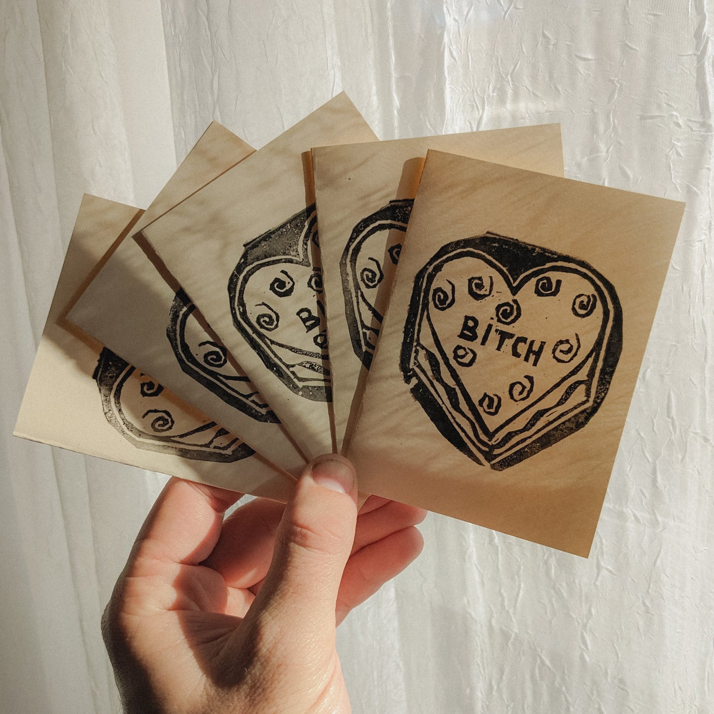 Small Hand Pressed Greeting Card Pack