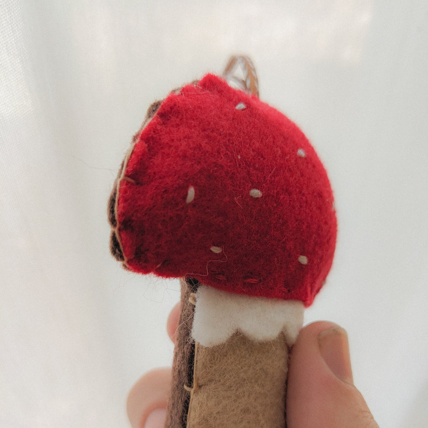 Handmade Felt Mushroom Christmas Ornament