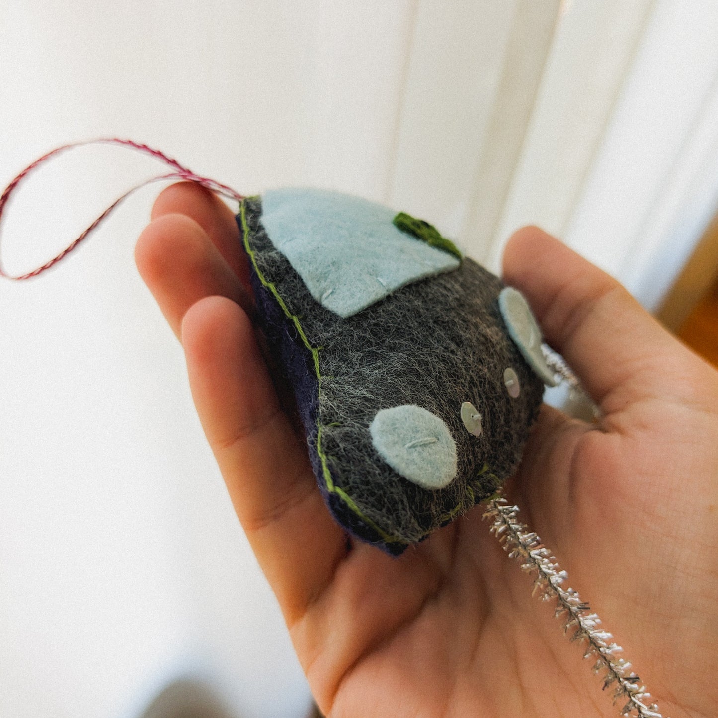 Handmade Felt UFO Christmas Ornament