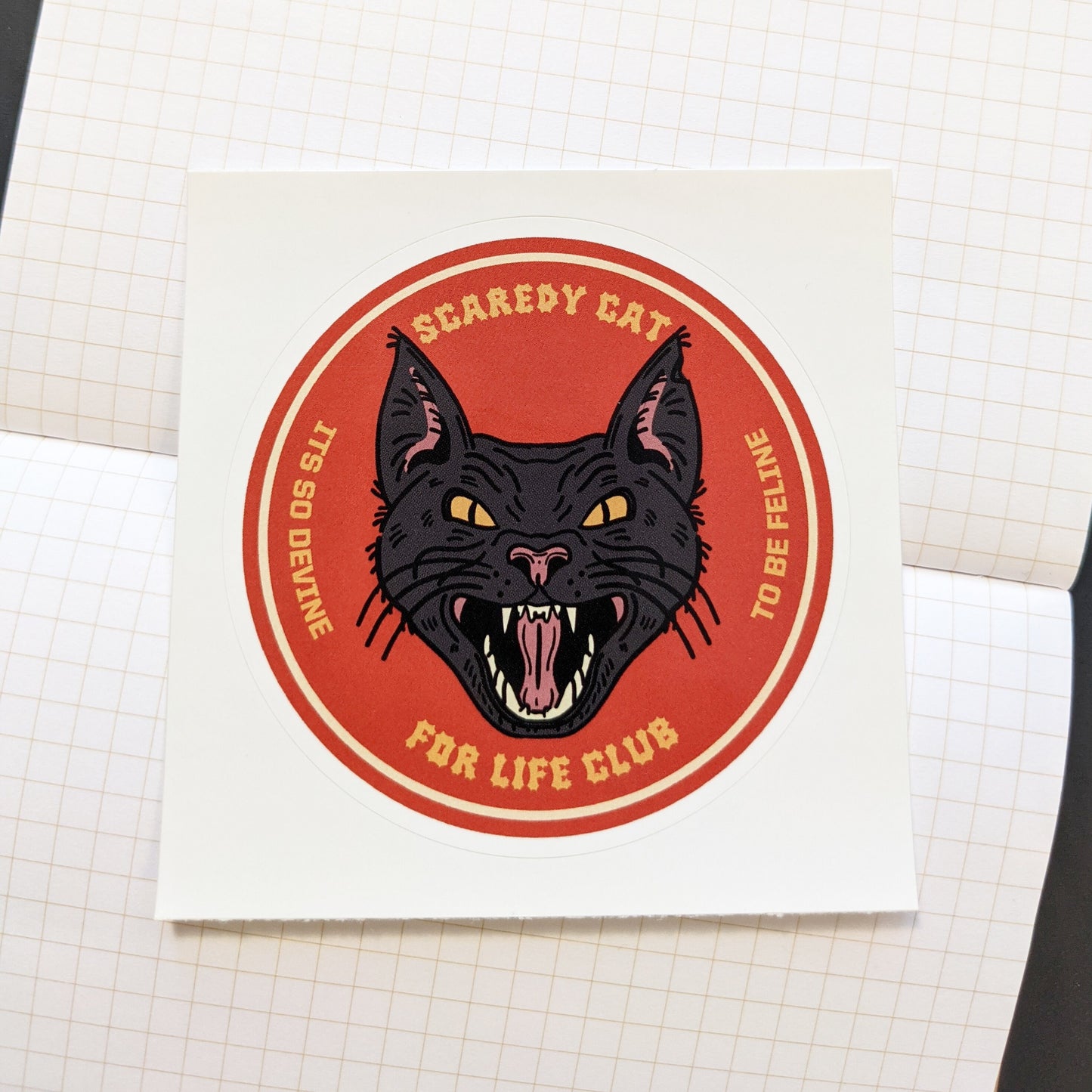 Scaredy Cat Cryptid Sticker