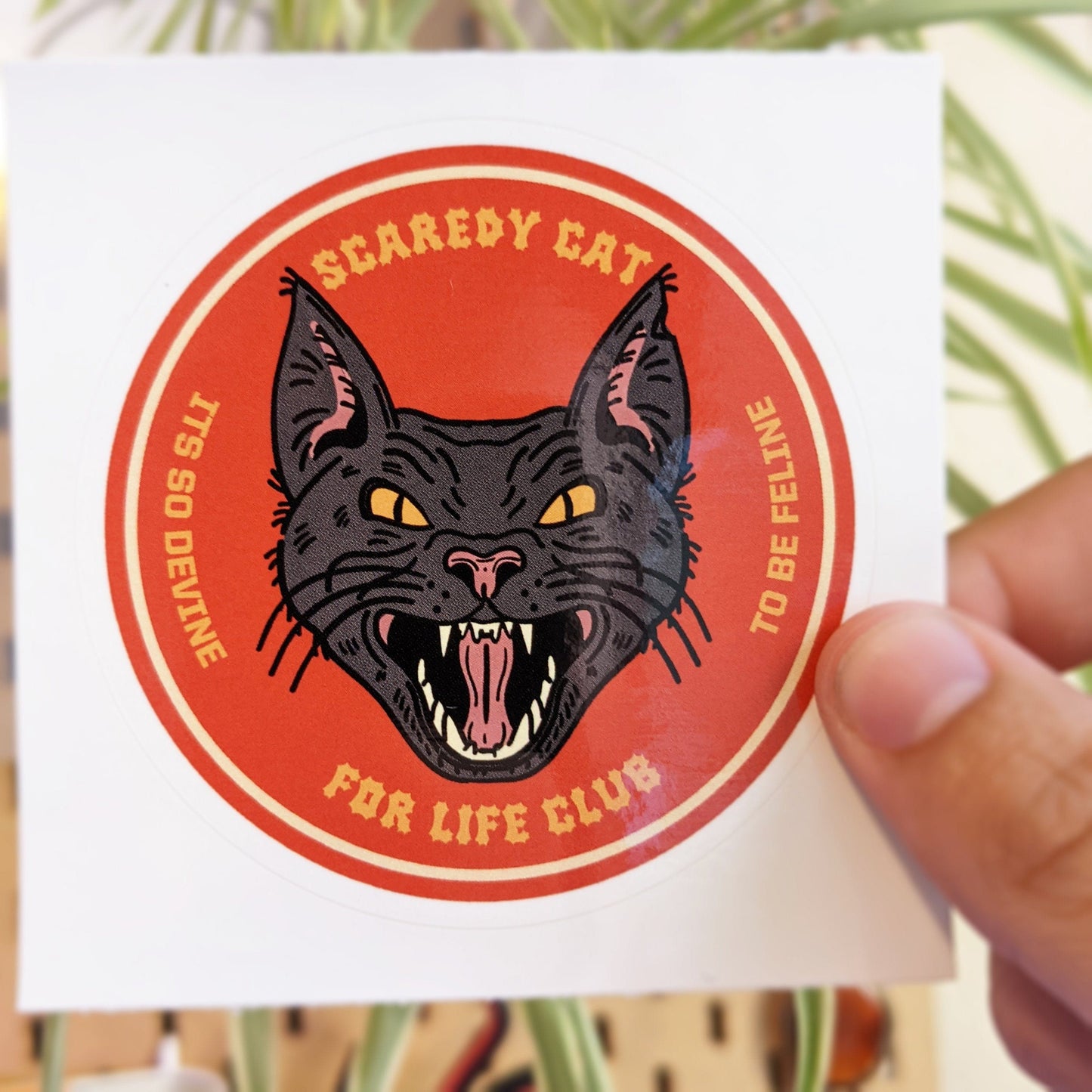 Scaredy Cat Cryptid Sticker